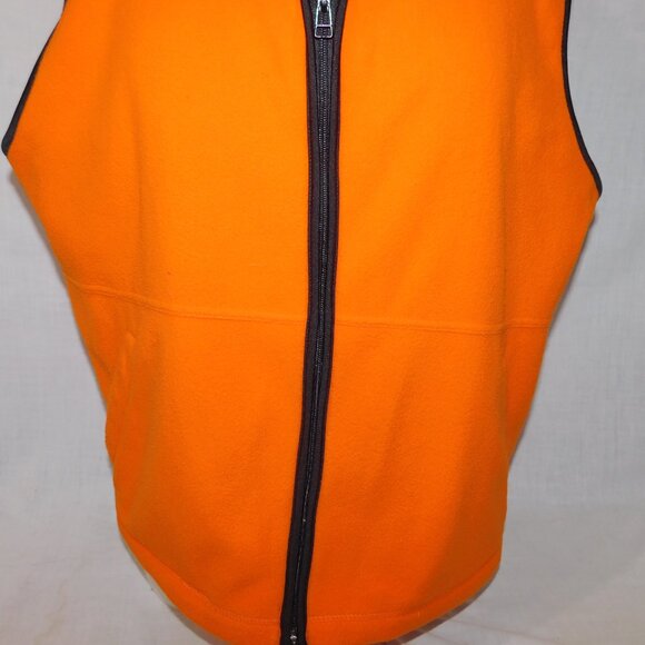 VTG 90s Northern Reflections Womens XL Orange Micro Fleece Full Zip Vest Bright - Picture 3 of 10